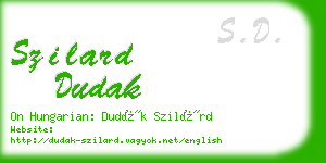 szilard dudak business card